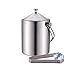 WANGFENG Refrigeratore per Vino Attivo,Ghiaccio Secchio,Secchiello Ghiaccio Champagne Inox,Secchiello per Il Ghiaccio in Acciaio Inossidabile con Manico del Coperchio a Pinza, Contenitore per secchie
