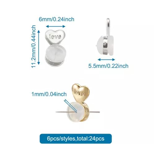 Fermoirs boucles d'oreilles silicone haut de gamme ISCBAFYX avec coussinet - 3
