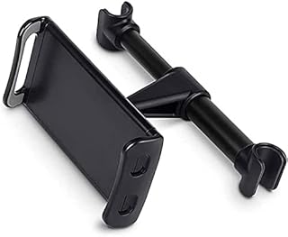 حامل تابلت للسيارة يثبت على مسند الرأس بزاوية 360 درجة متعدد الزوايا للمقعد الخلفي للسيارة، حامل تابلت لأجهزة بحجم 4.7-10.5 بوصة، (اللون: اسود)