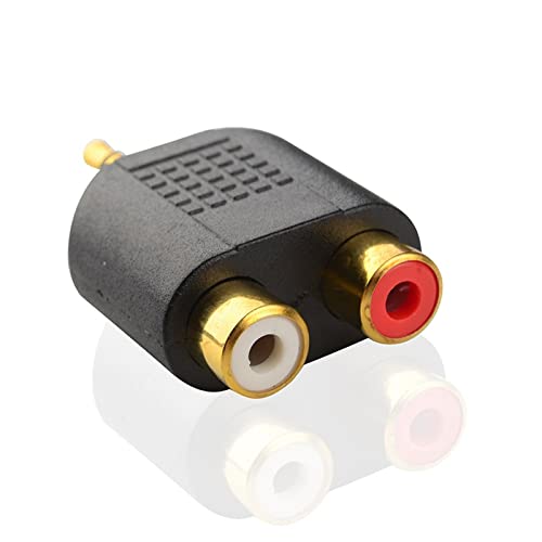 3 5 mm Gold-Plated Stereo 3 5 mm Male to 2 RCA Female Audio Adapter for Mobile Phone Computer Speaker Earphone Adapter for PC Headphones Speaker Headphone and Microphone Jack - Image 5