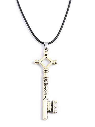 Funboat Aot Erens Key Pendant Necklace - Shingeki No Kyojin Wings Of Freedom Anime Cosplay Keychains - Christmas Gifts For Kids Girls Teens Women Men (Erens Key Necklace - Bronze) #TOP12