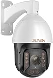 SUNBA 60FPS 5MP Outdoor POE+ PTZ Surveillance Camera, 25X Optical Zoom Auto Tracking, 1000ft Color Night Vision, 2-Way Audio, IP66 Weatherproof, Support TF Card/Web Access(P625 V1, Performance Series)
