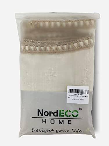 NordECO HOME Pack of 2 Linen Black Cushion Covers 45x45 cm Decorative Farmhouse Burlap Trimmed Edges 18x18 for Sofa Decor