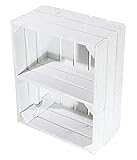 Bitte berücksichtigen Sie, dass sich durch das Flambieren etwas Ruß auf der Kistenoberfläche absetzt und sie deshalb leicht abfärben können. Dies können Sie durch die Behandlung mit Haarspray oder handelsüblichem Klarlack verhindern.