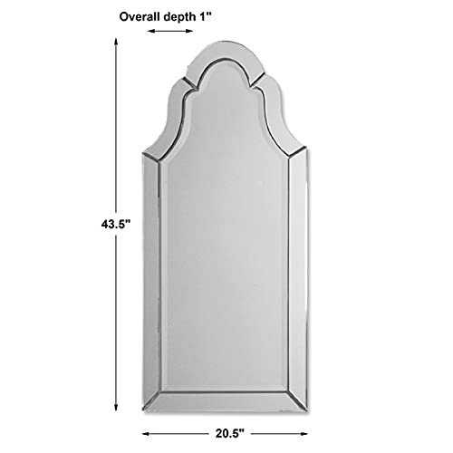 Gorgeous Large Frameless Arch Venetian Style Beveled Wall Mirror #TOP6