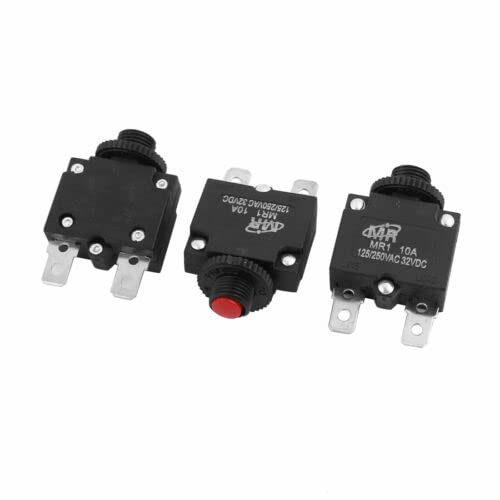 Tool parts MR1 AC 125V/250V DC 32V 10A Circuit Breaker Current Overload Protector 3pcs