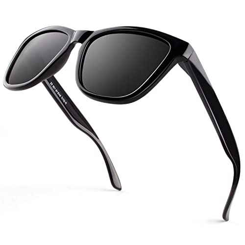 LINVO Lunettes de Soleil Homme Femme Polarisées Classiques, Lunettes de Soleil Noir pour la Conduite Protection UV Cover