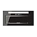 GLOBALO Cappa aspirante da incasso per cucina, ventilatore piatto con illuminazione, larghezza di incasso 60 cm, 4 livelli di potenza, vetro temperato e acciaio laccato, Loteo 60.4 nero, nero