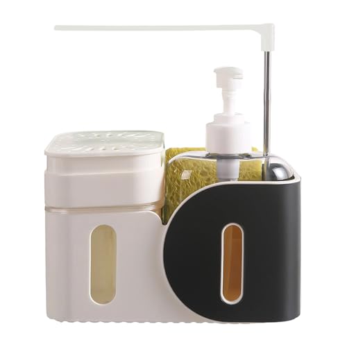 Dispensador De Jabón Para Lavavajillas,Recargable Con Esponja | Frasco Dispensador De Jabón Para Cocina Baño Hotel Y Limpieza Facial