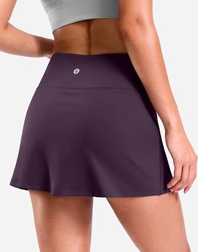 Image of SANTINY 13.5 inch /15 inch Skorts for Women with 2 Pockets High Waisted A Line Casual Pickleball Golf Skort Athletic Tennis Skirt