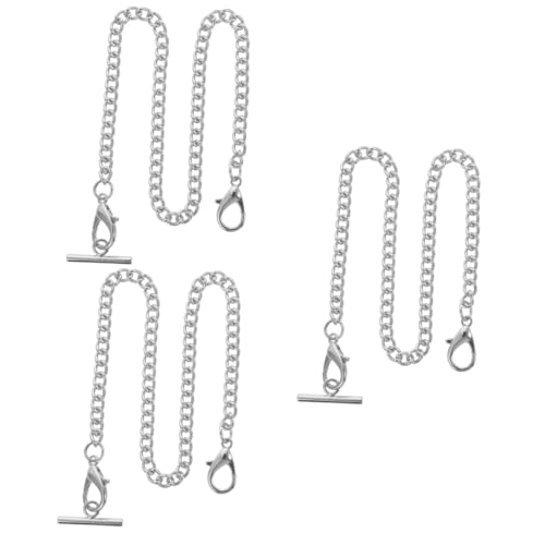 WOFASHPURET 3pcs Creative Jeans Chain Pocket Watch Buckle Chain Electroplated Accessories for Clothes Handbags and Jeans and Stylish Decoration