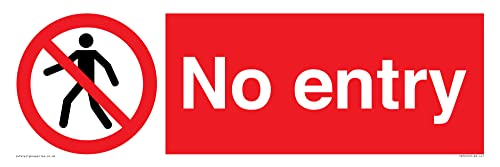 Preisvergleich Produktbild Schild"No Entry" - 450 x 150 mm - L41
