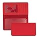 Red Textured Leather Checkbook Cover for Top Tear Personal Checks