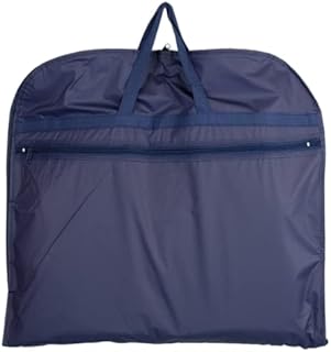 Hoesh 44" & 54" Navy Waterproof and Breathable Suit Carrier Dress Garment Bag For Travel Clothes Covers With Webbing Handles Pack of 2 (24" x 44")