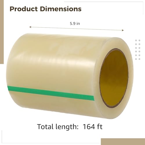 Image of Homaisson Greenhouse Repair Tape, 5.9 inchx164' High Adhesion Poly Patch Tape, Waterproof Clear Tent Tape, PE Sheeting Tape, Greenhouse Accessories for Seaming and Sealing