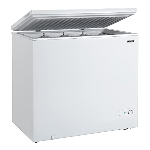 COSTWAY Chest Freezer, 7.0 Cu.ft Upright Single Door Refrigerator with 4 Removable Baskets, Compact Freezer with Manual Defrosting & Mechanical Temperature Control for Apartments, Dormitories Garage