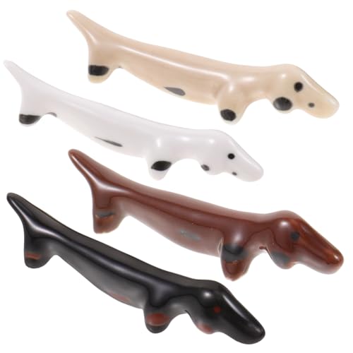 iplusmile 4個 製犬型箸置き 食卓用便利な箸ホルダー フォーク スプーン対応 小型で実用的な卓上収納 にも