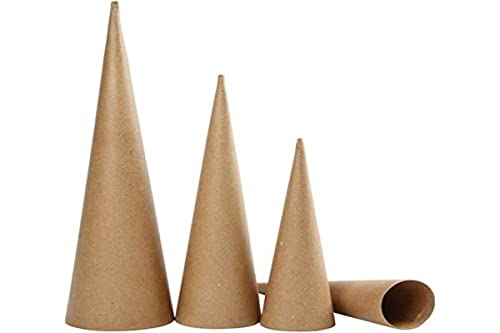 Creativ 100263 Tall Cones, H: 30-40-50 cm, 3asstd