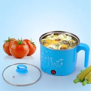 SSM Mart Electric 1.8 L Multi Cooker Kettle with Concealed Base Multifunction Cooking Pot Noodle Maker Egg Boiler Vegetable and Rice Cooker and Steamer (Multicolor)