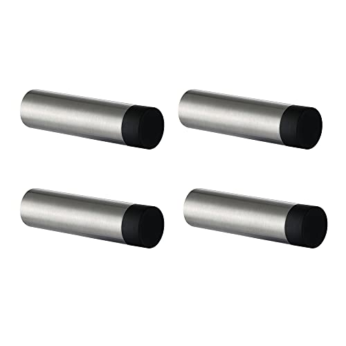 Jqk Door Stopper, 2-7/8 Inch 304 Stainless Steel Sound Dampening Door Stop Bumper Wall Protetor 4 Pack, Brushed Steel, Dsb2-Bn-P4 #TOP12