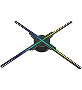 ASHATA Projecteur d'affichage d'hologramme 3D, 50CM 4 Lames 576 puces Lumineuses Machine de publi...