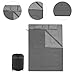Zxpjkyu Double Sleeping Bag Equipment 2 Person Breathable Supplies Portable Backpacking Quilt Camping Sleep Bag for Outdoor Hiking, Grey