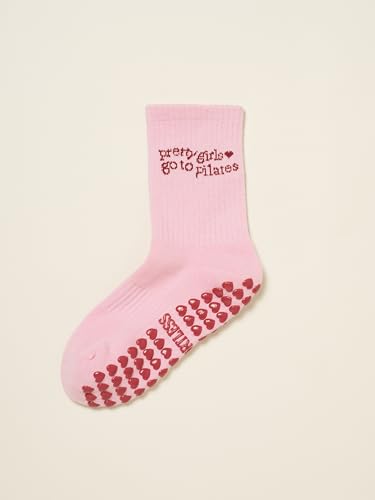 Image of Shapes Studio Half Calf Grip Socks, Cute Fruit Pilates Socks, Ruffle Socks, Non-Slip for Barre Yoga
