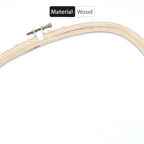 Image of EmbroideryMaterial Wooden Square Embroidery Hoop Ring Frame (11.13 x 11.13 Inch) with Brass Screw | for Cross Stitch, Sewing, Craft Work, Aari Work & Hand Embroidery (1 Piece)