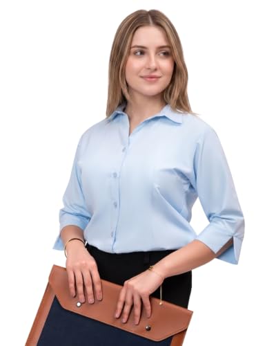 Image of ESTA Women 3 /4 Sleeve Stylish Western Official Formal Shirts Regular fit Shirts for Women