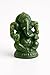 Spiritual Healing Crystal Ganesha Idol for Home Decor or Car Dashboard | 7 CM Ganesh Statue in Black Obsidian, Green Jade, Clear Quartz | Hindu God Gift, Ganpati Return Gift Item (Green Jade)