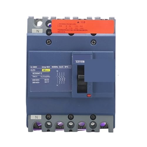 Disyuntor de caja moldeada EZD100M 20A 4P 3T con chasis aislante de alta resistencia