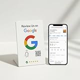 TAPro NFC Tap Google Review Stand - Boost Customer Feedback with Tap & Scan QR - No App, No Subscription - Works on iPhone & Android (White 5'x 3')