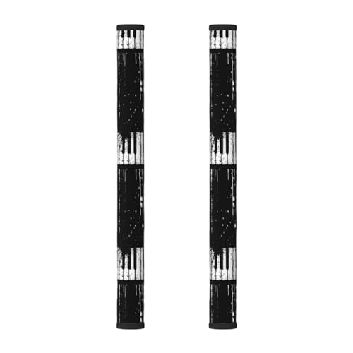 Juego de 2 fundas para manija de puerta de refrigerador, teclas de piano de música retro, fundas lavables para manija de electrodomésticos, microondas, estufa, horno, lavavajillas, nevera, protector