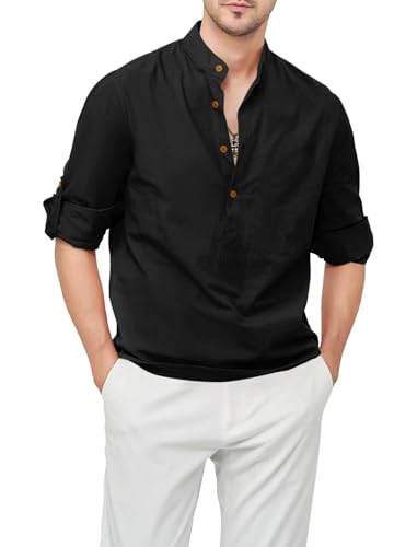 Image of Men's Kurta || Chinese Collar Long Sleeves || Straight Hip Length Kurtas || Short Kurta for Men || for Festival || Function || Occasion Wear Fancy Kurta for || Best Gifts for Mens
