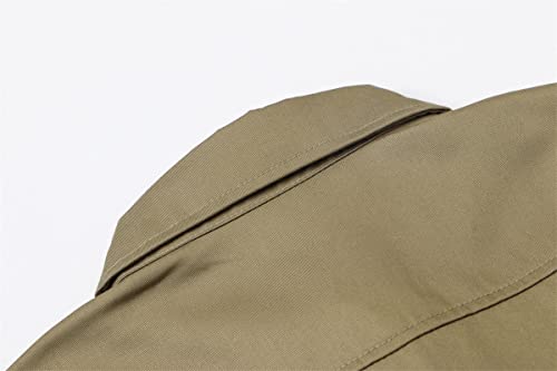 SANGTREE Men Long Sleeve Cotton Button Down Shirt,Khaki,S by SANGTREE - Used condition - Image 4