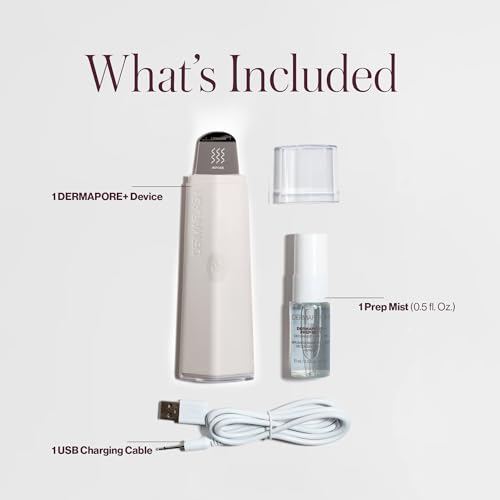 dermaflash dermapore skin care device ultrasonic 2-in-1 pore extractor and skincare infuser stone