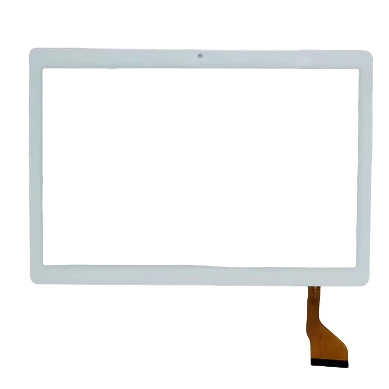 Écran tactile capacitif pour tablette compatible P/N Kingvina GG1068-HL 10,1" noir avec capteur de numérisation, panneau externe en verre (blanc)