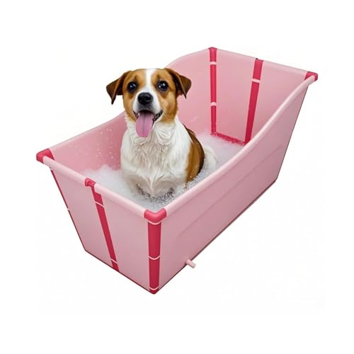 Bañera plegable para mascotas de plástico duradero para perros pequeños 2