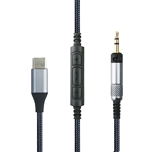 NewFantasia USB C Audio Cable Compatible with Sennheiser HD598 HD598SE HD560s HD598Cs HD599 HD579 Headphone, Remote Volume Mic Compatible with Samsung Galaxy, for Oneplus Android Phone by NewFantasia - Used condition - US$10.04