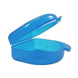 Dental Aesthetics Glitter Mundschutz Case - Mundschutz Box für Ortho Halterungen, Sporte Zahnärztliche Geräte, Zahnersatz & Mehr - Glitzer Blau, Plastik