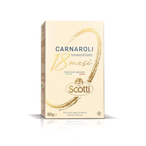 Riso Scotti Riso Carnaroli Invecchiato 18 Mesi, Selezione Speciale, per Risotto, Cottura 16-18 Min, 850g