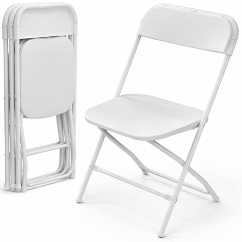 Shally Dogan Set 4 Sedie Pieghevoli Bianche con Struttura in