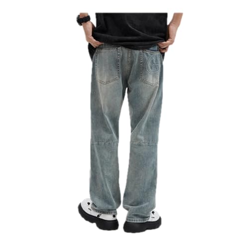 Jeans Pants Trousers Denim Spring High Street Straight Tube Loose Retro Versatile Handsome Trendy Long4