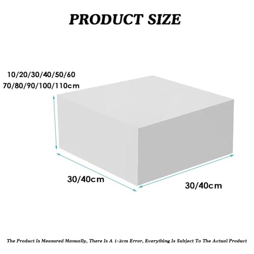 Présentoir sur pied noir – 30 x 30 x 100 cm Cube Rack pour fleurs, desserts, décoration de mariage et modèles artistiques – Piliers élégants pour événements