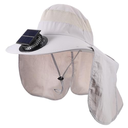 Chapeau ventilateur solaire contre la chaleur et les coups de soleil