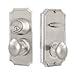 Weslock 01501JNJNSL2D Unigard Premiere Interconnected Entry with Julienne Knob with 2-3/8" Backset and Round Corner Strikes Satin Nickel Finish