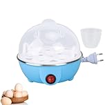 Cuiseur À Œufs 220v, Capacité De 7 Œufs,Cuit Oeuf Electrique Anti-Brûlure À Sec, Chaudière À Oeufs, Braconnier À Œufs Avec Plaque Chauffante Mise Hors Tension Automatique Pour La Cuisine (Bleu)