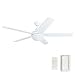 Prominence Home 80094-01 Ashby Ceiling Fan with Remote Control and Dimmable Integrated LED Light Frosted Fixture, 52" Contemporary Indoor, 5 Blades White/Grey Oak, Farmhouse White