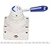 Air Hand Valve Rotary Lever 2 Position 4 Way Pneumatic Control Switch Accessory Aluminium Alloy Pneumatic Hand Lever for Automatic Production Industrial Equipment(4HV310-08)