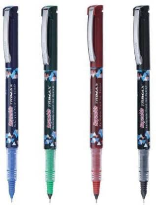 motoart Reynolds Trimax Combo Gel Pen (Pack of 8, Blue,Black,Red,Green)